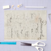 Papier de soie de soie manuscrit de lettre (Artisanat)