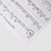 Papier de soie de soie manuscrit de musique de (Détail)