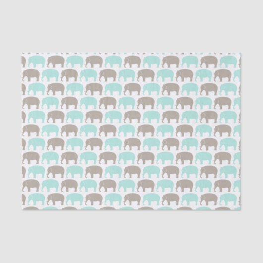 papier de soie de soie menthe-gris d'éléphants de (Recto)