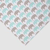 papier de soie de soie menthe-gris d'éléphants de (Détail)