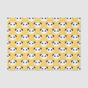 Papier de soie de soie mignon de motif de visage
