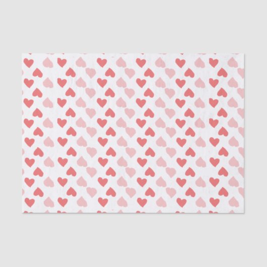 Papier de soie de soie minuscule de coeurs (Recto)