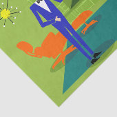 Papier de soie de soie moderne de couples de la (Détail)