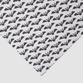 Papier de soie de soie noir blanc de Halloween de (Détail)