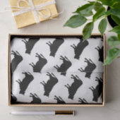 Papier de soie de soie noir d'impression de vache (Cadeau)