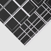 Papier de soie de soie noir et blanc de plaid (Détail)