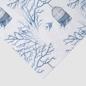 Papier de soie de soie nu de branches de cage à (Détail)