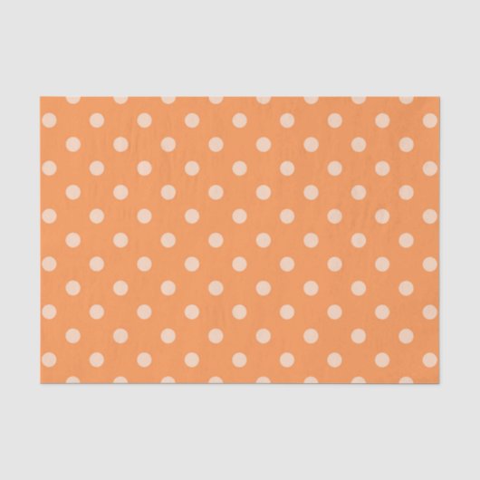 Papier de soie de soie orange de point de polka (Recto)
