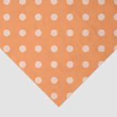 Papier de soie de soie orange de point de polka (Détail)