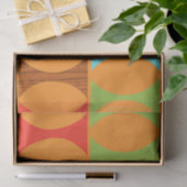 Papier de soie de soie orange moderne de motif de (Cadeau)