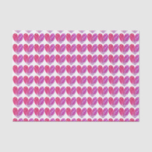 Papier de soie de soie orienté de coeur