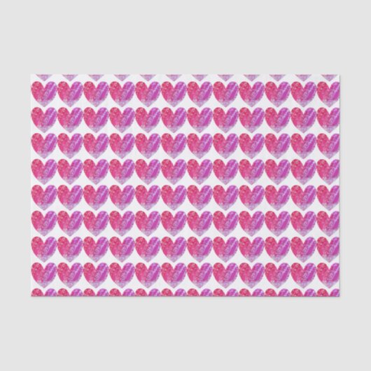 Papier de soie de soie orienté de coeur (Recto)