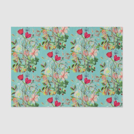 Papier de soie de soie PERSONNALISABLE de FLEUR (Recto)