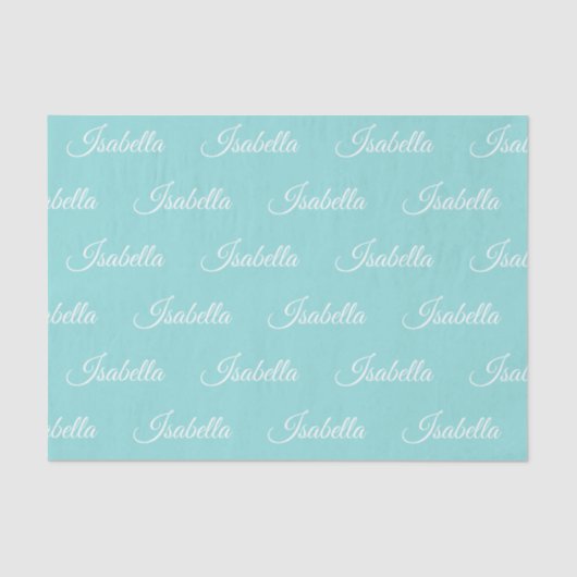 Papier de soie de soie personnalisé par bleu (Recto)