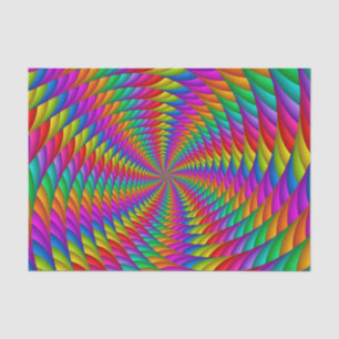 Papier de soie de soie psychédélique de spirale