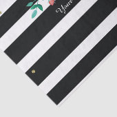 Papier de soie de soie rayé blanc noir moderne (Détail)