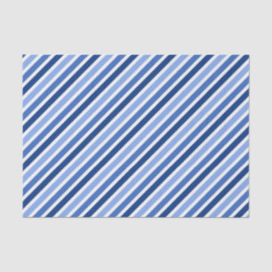 Papier de soie de soie rayé : Rayures bleues et