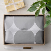 Papier de soie de soie rond gris de motif de (Cadeau)