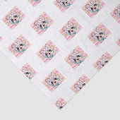 Papier de soie de soie rose de bouledogue français (Détail)