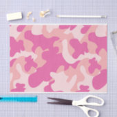 Papier de soie de soie rose de Camo (Artisanat)