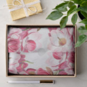 Papier de soie de soie rose de magnolia (Cadeau)