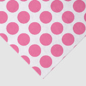 Papier de soie de soie rose de pois (Détail)