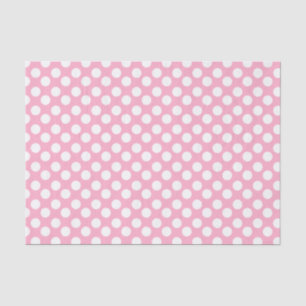 Papier de soie de soie rose et blanc de point de