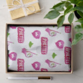 Papier de soie de soie rose et vert (Cadeau)