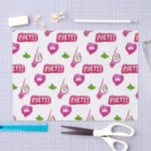 Papier de soie de soie rose et vert (Artisanat)