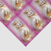 papier de soie de soie rose se reposant de sirènes (Détail)