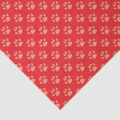 Papier de soie de soie rouge de Noël d'empreinte (Détail)