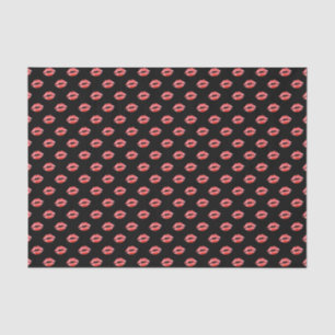 Papier de soie de soie rouge noir de cadeau de