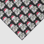 Papier de soie de soie savoureux de crânes de Noël (Détail)