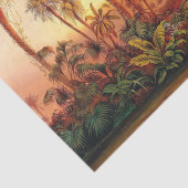 Papier de soie de soie tropical de coucher du (Détail)