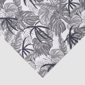 Papier de soie de soie tropical gris et blanc fait (Détail)