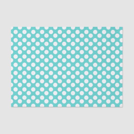 Papier de soie de soie turquoise et blanc de point (Recto)