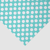 Papier de soie de soie turquoise et blanc de point (Détail)