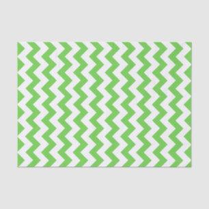 Papier de soie de soie vert clair et blanc de
