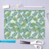 Papier de soie de soie vert tropical de feuillage (Artisanat)