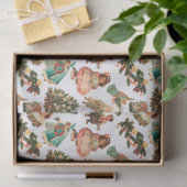 Papier de soie de soie victorien de Noël (Cadeau)