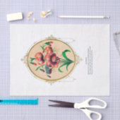 Papier de soie de soie victorien d'emblème de (Artisanat)