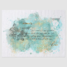 Papier de soie de soie vintage de lettre d'amour