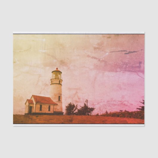 Papier de soie de soie vintage de phare (Recto)