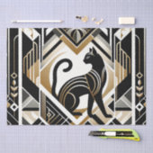 Papier de soie décoratif chat abstrait moderne (Artisanat)