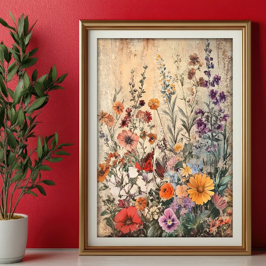 Papier de soie découpage automne fleurs sauvages V