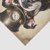 Papier de soie découpage Bulldog Steampunk (Détail)