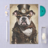 Papier de soie découpage Bulldog Steampunk (Artisanat)