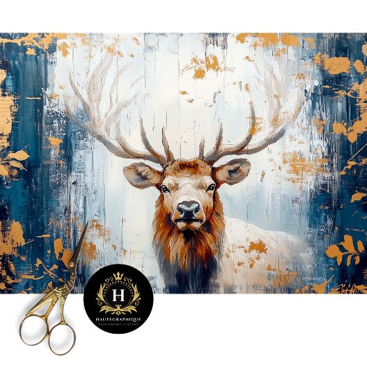 Papier de soie découpage Cerf Rustique