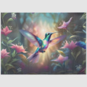 Papier de soie découpage Colibri (Recto)