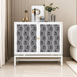 Papier de soie découpage en dentelle noire florale